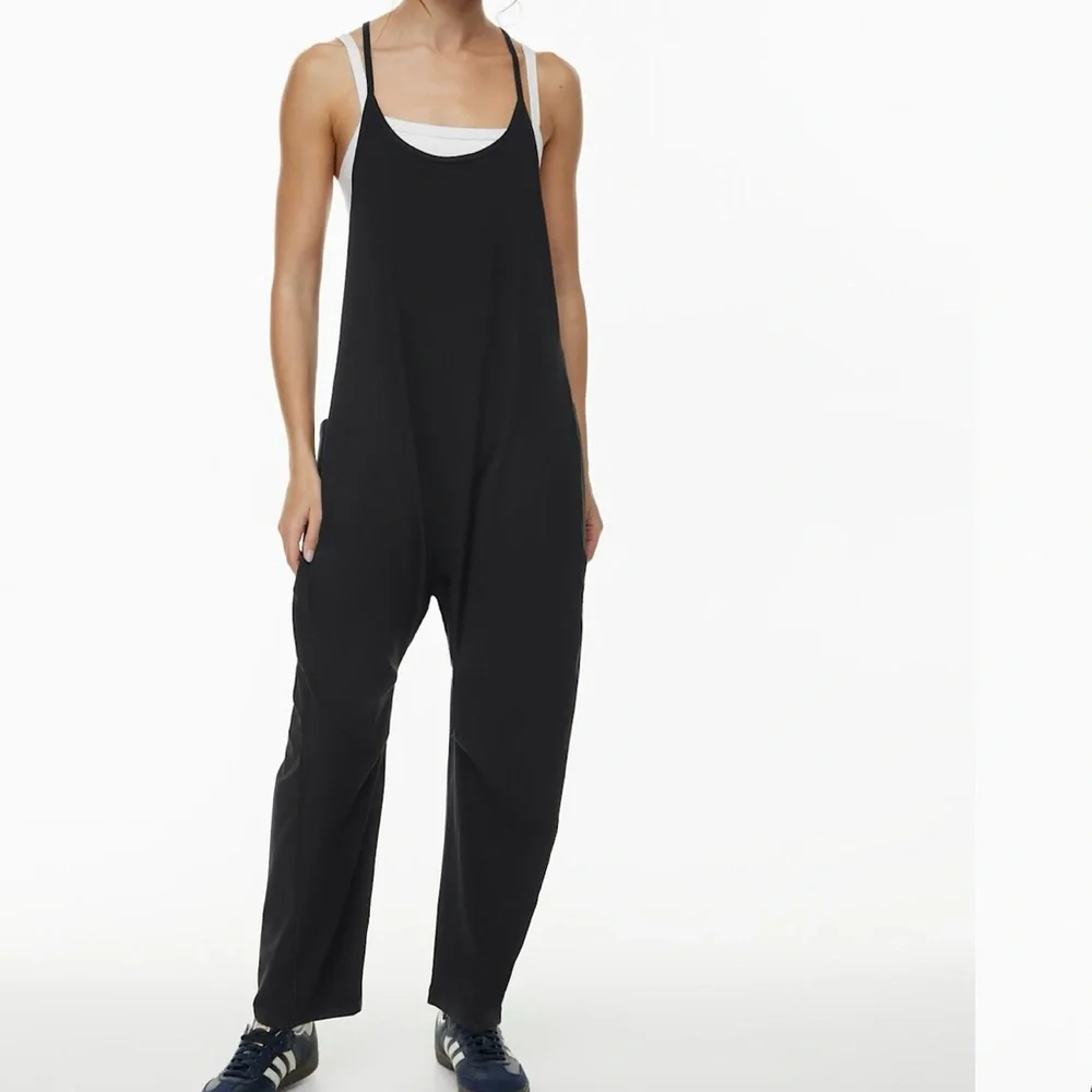 Aritzia Black Butter Breakaway Jumpsuit M Athleisure - Picture 3 of 10